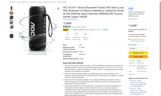 AOC ACS5311 Bocina Bluetooth por $787 | Oferta Amazon