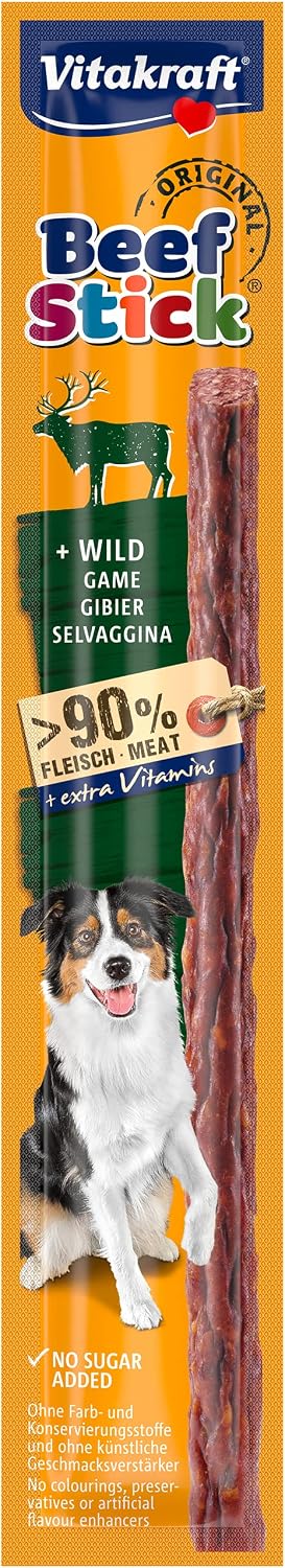 3 unidades Vitakraft Beef Stick Wild, golosina para Perros por 1.10€