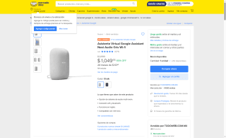 Asistente Virtual Google Nest por $1,049 | Oferta Mercado Libre