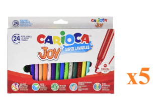 5 Cajas de 24 Rotuladores Carioca Joy por 4.95€