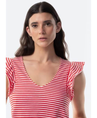Camiseta manga corta con volantes de mujer TEX por 3.99€