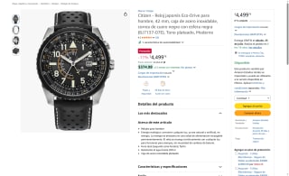 Reloj Citizen Promaster Nighthawk Eco-Drive por $4,500 | Oferta Amazon