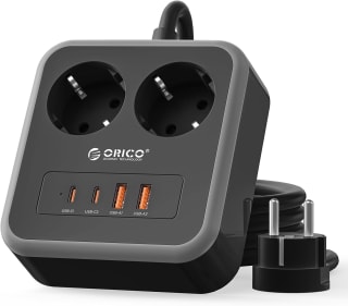 ORICO Regleta Escritorio con 2 Tomas CA y 4 Puertos USB por 19.13€