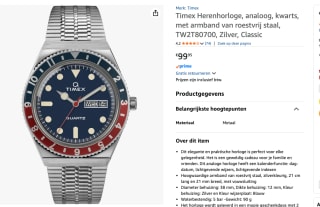 Q Timex 1979 Reissue TW2T80700 (Pepsi) voor €99,95 bij Amazon