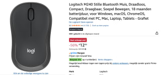 Logitech M240 Stille Bluetooth Muis voor €12,30 bij Amazon