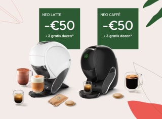 NEO Latte of NEO Caffè machine en 3 dozen NEO*. capsules voor €79,99