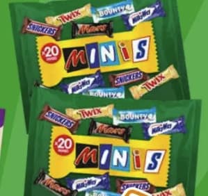 Mars mini’s mix (20 stuks) 1+1 gratis