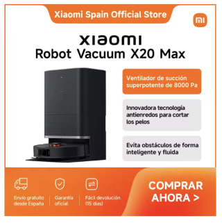 Xiaomi robot vacuum x20 max ventilador succión 8000 pa antienredos por 307.69€