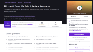 Microsoft Excel: De Principiante a Avanzado Gratis | Udemy