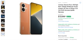 Xiaomi Poco X8 12GB 256GB por $6,399 en Mercado Libre