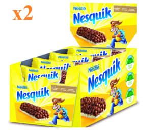 2 x Nesquik Barrita Cereales 16x25g por 11.75€