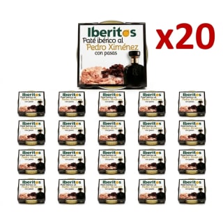 Iberitos Paté Ibérico al Pedro Ximénez con Pasas 20 x 70 g por 9.99€