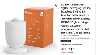 SONOFF SNZB-03P bewegingssensor voor €11,79 bij Amazon
