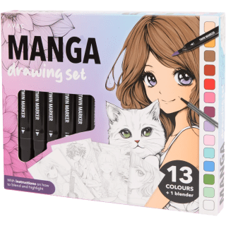 Manga tekenset 36-delig voor €2,46 bij de Action