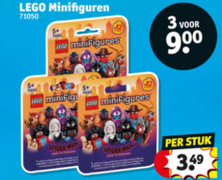 Lego Spider-man mini figuren 3 voor €9 bij kruidvat