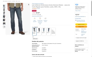 Pantalón Lee Uniforms Performance Series Extreme Motion por $675 | Amazon