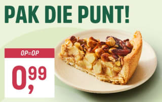 Appeltaart voor €0,99 bij aankoop van een warme drank bij La Place