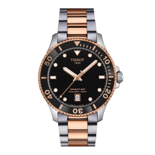 Tissot Seastar 1000 Sapphire 300M WR 40mm Rose gold / Red dial Watch with code