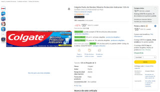 Colgate Pasta de Dientes Máxima Protección Anticaries 125ml por $24 en Amazon