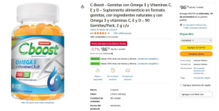 Gomitas C-Boost 90 unidades por $87 | Oferta Amazon