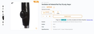 Ventilador de Pedestal Red Top 20" por $251 | RadioShack