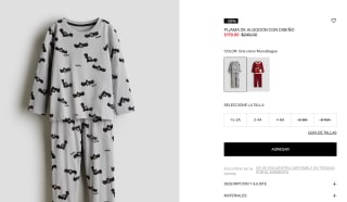 Pijama para Niños Diseño de Murciélagos por $179 | H&M