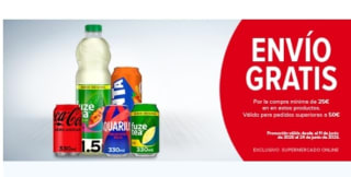 Gastos de Envío Gratis por compras superiores a 25€ en Carrefour.