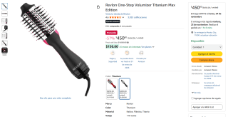 Revlon One-Step Volumizer Titanium Max Edition por $450 | Amazon