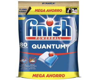 FINISH powerball quantum all in 1 pastillas para el lavavajillas 80 unidades
