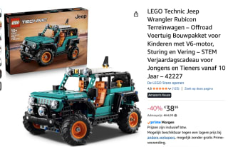LEGO Technic Jeep Wrangler Rubicon Terreinwagen voor €38,99 bij Amazon