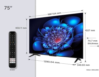 TCL 75P6K-UK 75" 4K + HDR Smart TV for £449