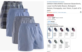 4-Pack DANISH ENDURANCE Boxershorts 'Organic Woven' voor €24,95 bij Amazon