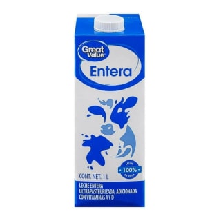 Leche Great Value Entera 1L por $17 | Oferta Bodega Aurrera