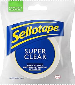Sellotape Super Clear Tape Roll for £0.85 at Amazon