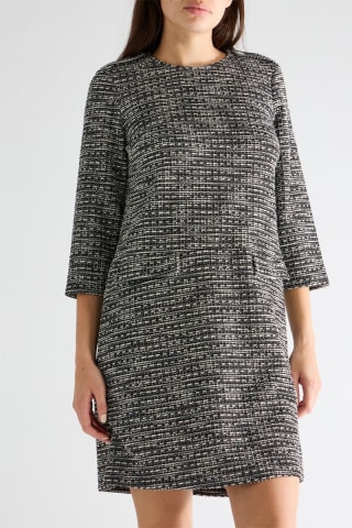 NAF NAF vestido recto con brillo negro estampado por 2,99€