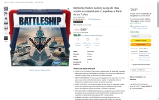 Battleship Hasbro para 2 jugadores a $245 | Oferta Amazon