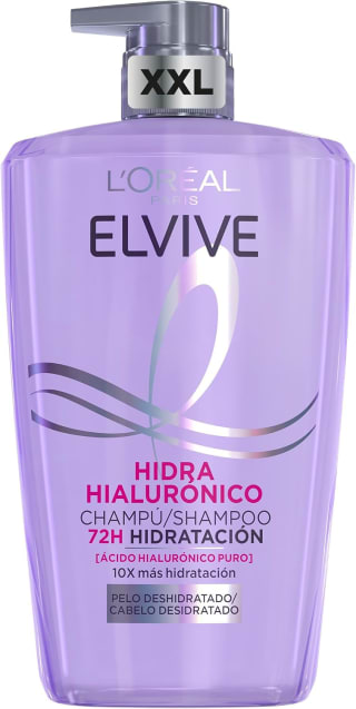 2 botes L'Oréal Paris Elvive Hidra Hialurónico Champú 72h Hidratación, 1L por 12.29€