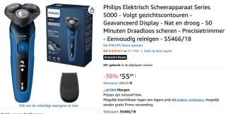 Philips shaver Series 5000 - S5466/18 voor €55,89 bij Amazon