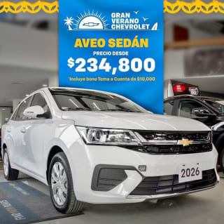 Chevrolet Aveo Sedán TM 2026 por $234,800 en Chevrolet