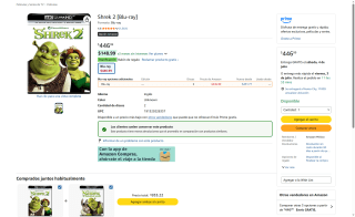 Película Shrek 2 Blu-ray 2 Discos por $447 | Oferta Amazon