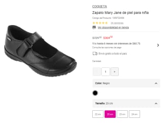 Zapato Mary Jane de piel por $365 | Liverpool