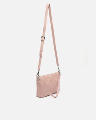 Bolso Bandolera pequeño acolchado con doble asa color rosa por 6€