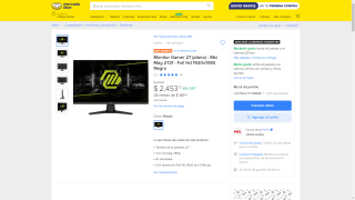 Monitor Gamer 27" MSI MAG 272F por $2,114 | Mercado Libre