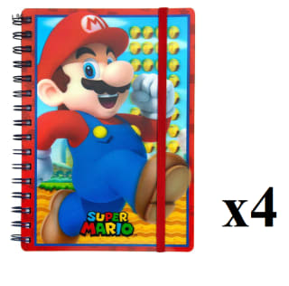 4 Cuadernos A5 de Anillas Super Mario Portada 3D por 7.96€