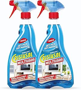 2 botes Cristasol, Limpiador Multiusos Efecto Anti-Polvo y Repelente 750ml por 3.19€