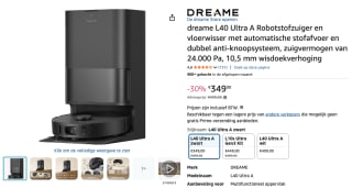 dreame L40 Ultra A Robotstofzuiger voor €349 bij Amazon