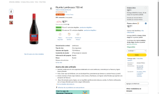 Vino Riunite Lambrusco por $87 | Oferta Amazon