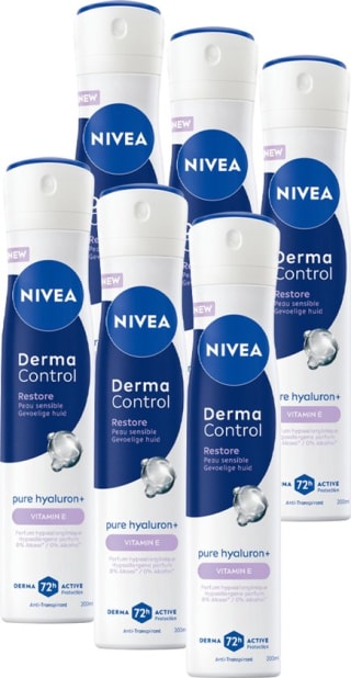 6x 200 ml NIVEA Derma Control Restore Deodorant Spray voor €14 bij Bol