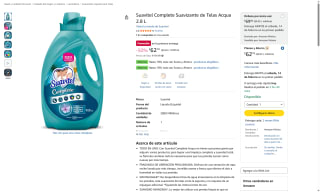 Suavitel Complete Suavizante Acqua 2.8L por $62 | Amazon