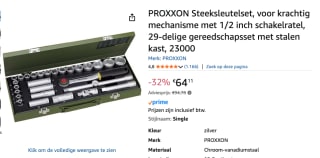 Proxxon Industrial 23000 Dopsleutelset Metrisch 1/2" (12.5 mm) 29-delig voor €59,80
